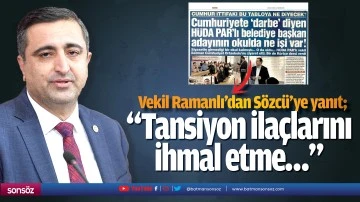 Vekil Ramanlı&rsquo;dan S&ouml;zc&uuml;&rsquo;ye yanıt;