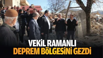 Vekil Ramanlı, deprem b&ouml;lgesini gezdi