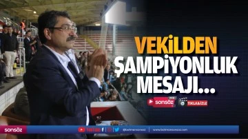Vekilden şampiyonluk mesajı&hellip;