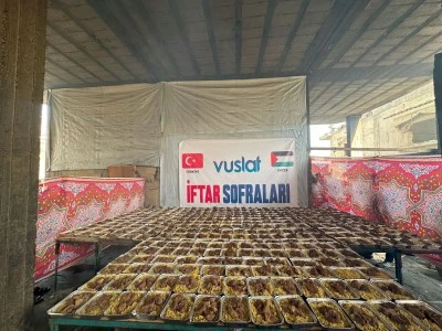 Vuslat Derneği bu Ramazan, Gazze&rsquo;de her g&uuml;n iftar sofraları kuruyor
