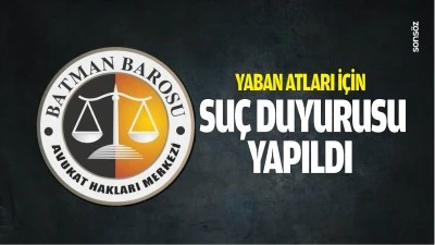 Yaban atları i&ccedil;in su&ccedil; duyurusu yapıldı