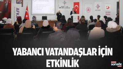 Yabancı vatandaşlar i&ccedil;in etkinlik 