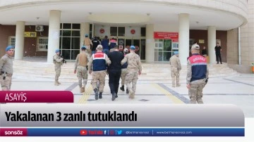 Yakalanan 3 zanlı tutuklandı