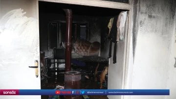 Yangın çıkan evde 6 kişi dumandan etkilendi