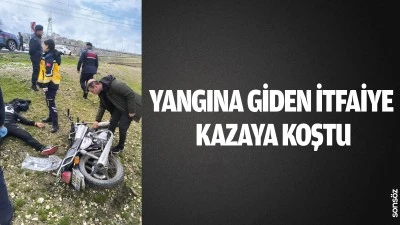 Yangına giden itfaiye, kazaya koştu