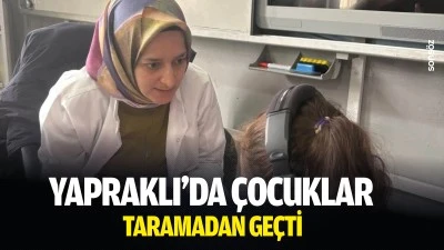 Yapraklı&rsquo;da &ccedil;ocuklar taramadan ge&ccedil;ti