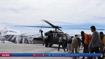 Yaralanan çocuk askeri helikopterle hastaneye ulaştırıldı