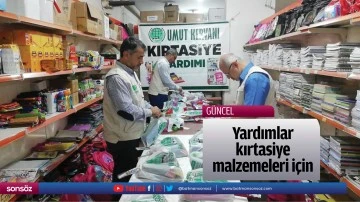 Yardımlar, kırtasiye malzemeleri i&ccedil;in&hellip;