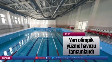 Yarı olimpik y&uuml;zme havuzu tamamlandı