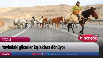 Yayladaki g&ouml;&ccedil;erler kışlaklara d&ouml;n&uuml;yor