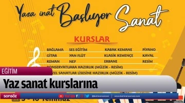 Yaz sanat kurslarına kayıtlar başladı