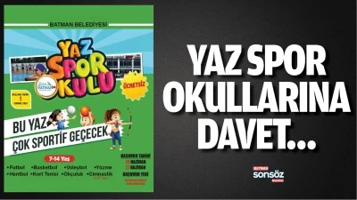 Yaz spor okullarına davet&hellip;