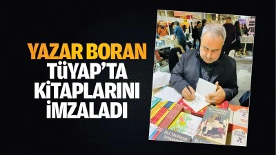 Yazar Boran, T&Uuml;YAP&rsquo;ta kitaplarını imzaladı