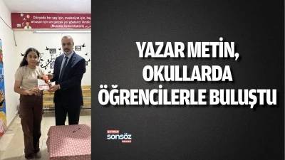 Yazar Metin, okullarda &ouml;ğrencilerle buluştu