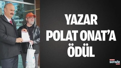Yazar Polat Onat&rsquo;a &ouml;d&uuml;l