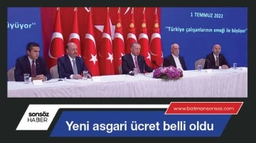 Yeni asgari &uuml;cret belli oldu