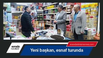 Yeni başkan, esnaf turunda