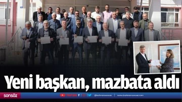 Yeni başkan, mazbata aldı