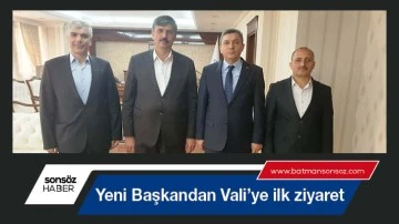 Yeni Başkandan Vali&rsquo;ye ilk ziyaret