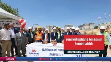 Yeni k&uuml;t&uuml;phane binasının temeli atıldı