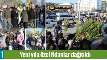 YENİ YILA &Ouml;ZEL FİDANLAR DAĞITILDI