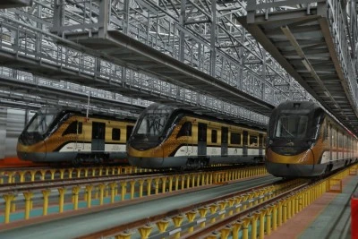Yerli ve milli tren setinin 6'ncısı Gaziantep'e geldi