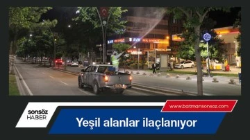 Yeşil alanlar ila&ccedil;lanıyor