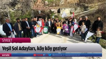 Yeşil Sol Adayları, k&ouml;y k&ouml;y geziyor