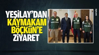 Yeşilay&rsquo;dan Kaymakam B&ouml;&ccedil;k&uuml;n&rsquo;e ziyaret