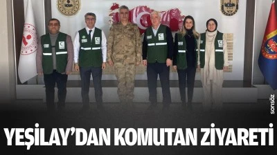 Yeşilay&rsquo;dan komutan ziyareti
