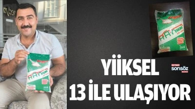 Yiiksel, 13 ile ulaşıyor