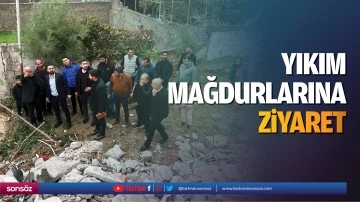 Yıkım mağdurlarına ziyaret