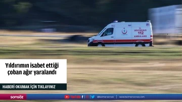 Yıldırımın isabet ettiği &ccedil;oban ağır yaralandı