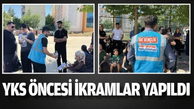 YKS &ouml;ncesi ikramlar yapıldı