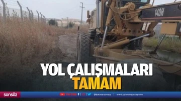 Yol &ccedil;alışmaları tamam