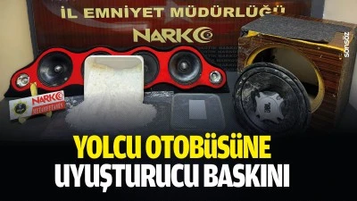 Yolcu otob&uuml;s&uuml;ne uyuşturucu baskını