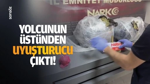 Yolcunun &uuml;st&uuml;nden uyuşturucu &ccedil;ıktı!