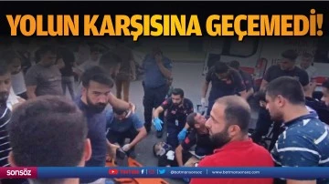 Yolun karşısına ge&ccedil;emedi!