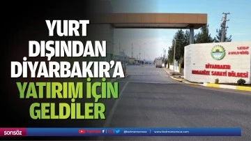 Yurt dışından Diyarbakır'a yatırım i&ccedil;in geldiler