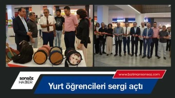 Yurt &ouml;ğrencileri sergi a&ccedil;tı