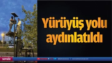 Y&uuml;r&uuml;y&uuml;ş yolu aydınlatıldı