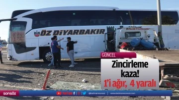 Zincirleme kaza! 1&rsquo;i ağır, &nbsp;4 yaralı