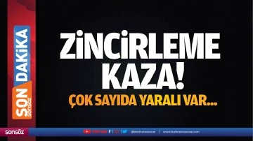 Zincirleme kaza! &Ccedil;ok sayıda yaralı var