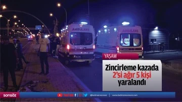 Zincirleme kazada 2&rsquo;si ağır 5 kişi yaralandı