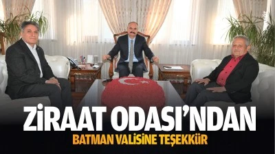 Ziraat Odası&rsquo;ndan Batman Valisine teşekk&uuml;r