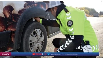  Zorunlu kış lastiği denetimi yapıldı