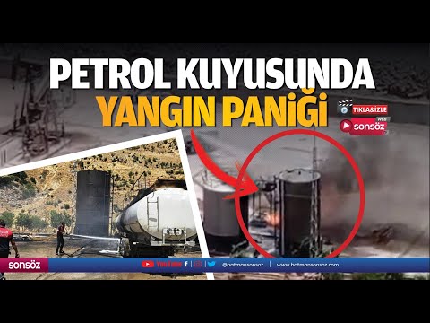 Petrol kuyusunda yangın paniği