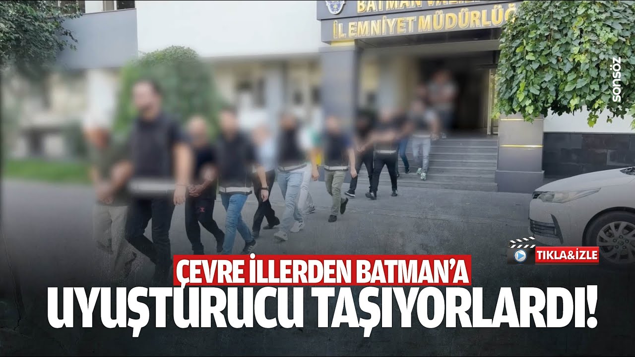 &Ccedil;evre illerden Batman&rsquo;a uyuşturucu taşıyorlardı!