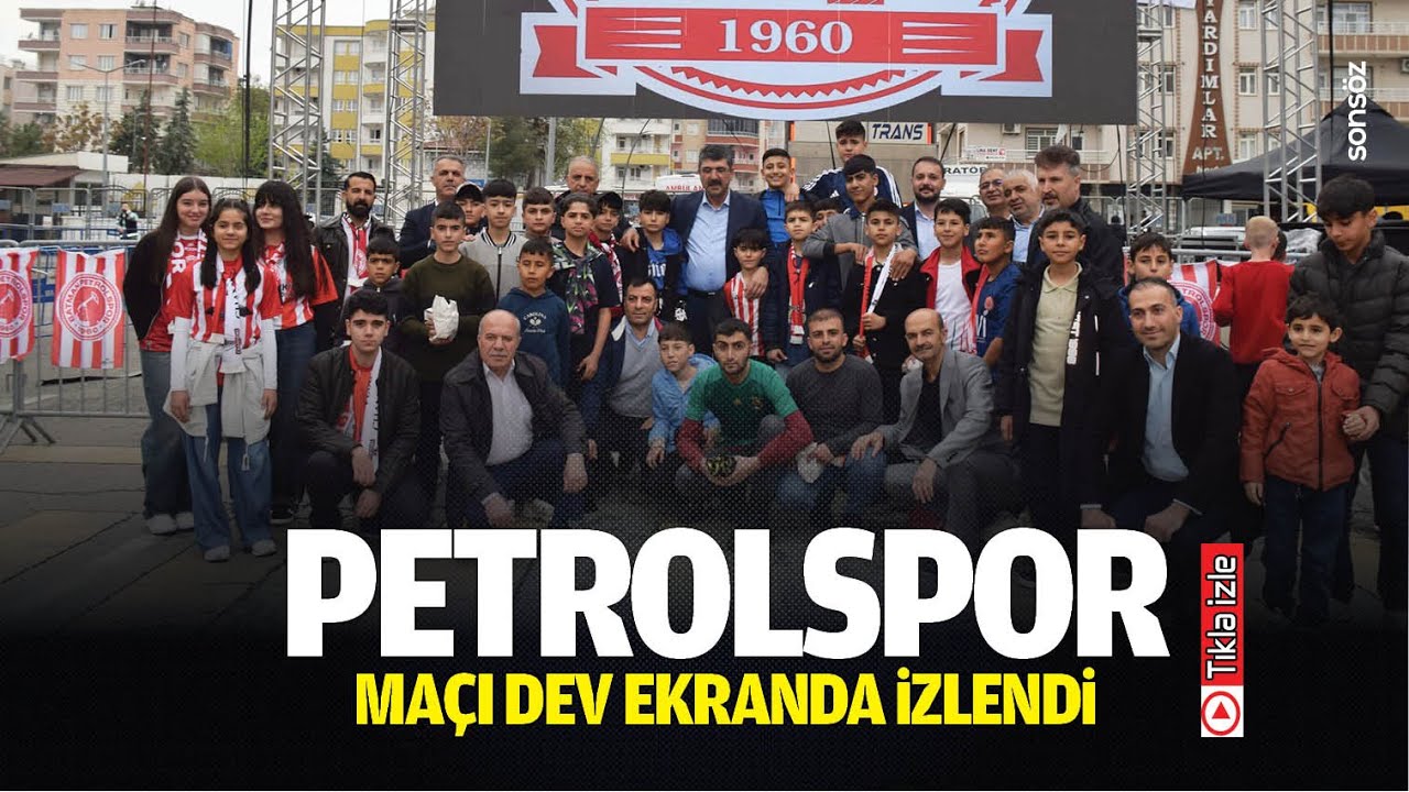 Petrolspor ma&ccedil;ı dev ekranda izlendi