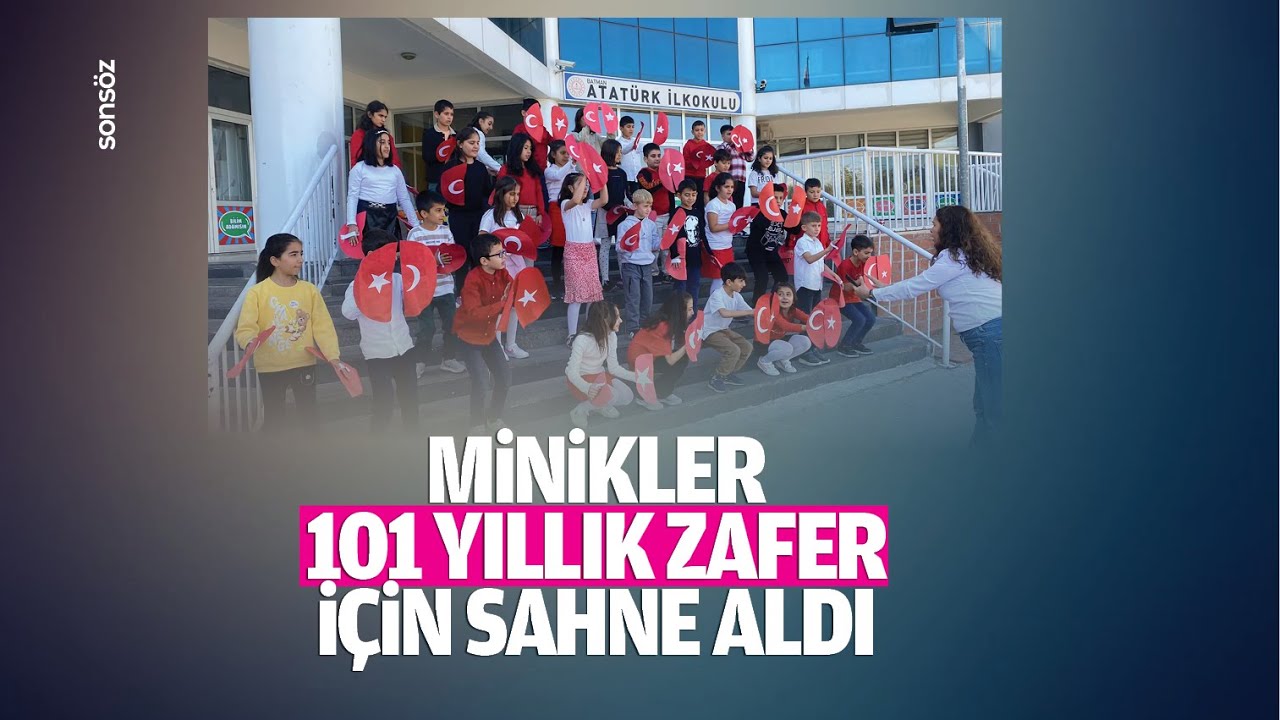Minikler 101 yıllık zafer i&ccedil;in sahne aldı